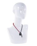 Sex &amp; Mischief Sex & Mischief Ex's & Oh's Crystal Day Collar - Red/Black - Image 5