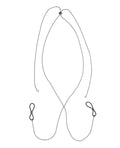 Sex &amp; Mischief Sex & Mischief Ex's & Oh's Body Jewelry w/Nipple Ties - Black - Image 2