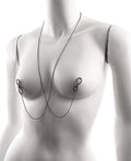 Sex &amp; Mischief Sex & Mischief Ex's & Oh's Body Jewelry w/Nipple Ties - Black - Image 5