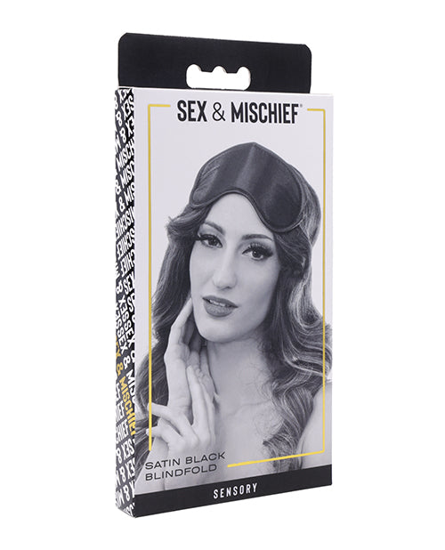 Sex &amp; Mischief Sex & Mischief Satin Blindfold - Black