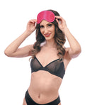 Sex &amp; Mischief Sex & Mischief Satin Blindfold - Hot Pink - Image 4