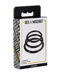 Sex &amp; Mischief Sex & Mischief Nitrile Cock Ring Pack of 3