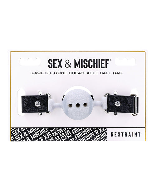 Sex &amp; Mischief Sex & Mischief Lace Silicone Breathable Ball Gag