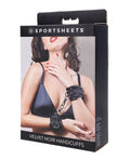 Sportsheets Sportsheets Velvet Noir Handcuffs - Black - Image 5