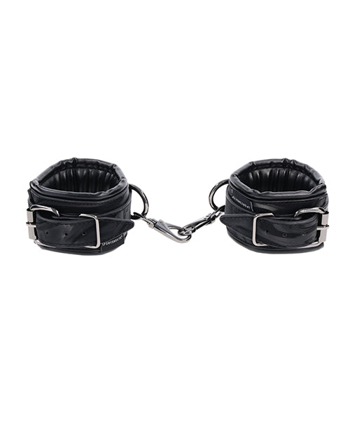 Sportsheets Sportsheets Velvet Noir Handcuffs - Black