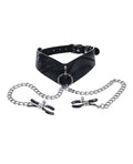 Sportsheets Sportsheets Velvet Noir Collar & Removable Clamps - Black - Image 3