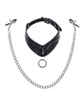 Sportsheets Sportsheets Velvet Noir Collar & Removable Clamps - Black - Image 4