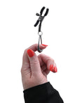 Sportsheets Sportsheets Velvet Noir Tuggable Nipple Clamps - Black - Image 5