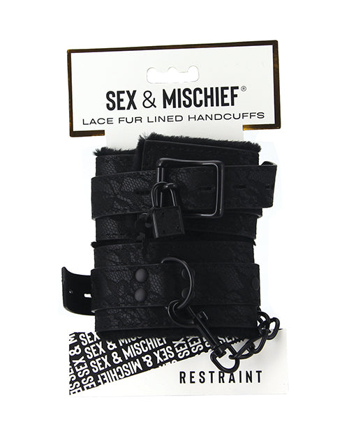 Sincerely Sincerely Lace Fur Lined Handcuffs