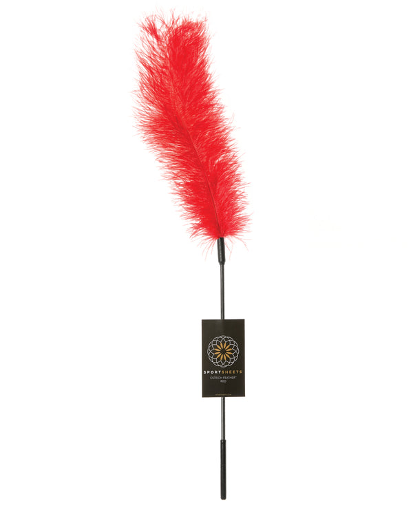 Sportsheets Sportsheets Body Tickler Ostrich Feather - Red