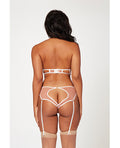 Seven 'til Midnight Mesh Cut Out Halter Teddy Nude/White O/S - Image 3