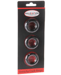 Malesation MALESATION Stretchy Cock Rings - Pack of 3 Black