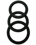 Malesation MALESATION Cock Ring Set - Pack of 3 Black - Image 2