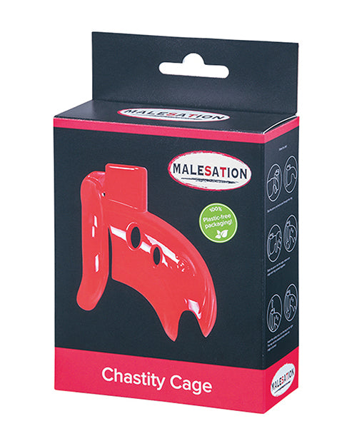 Malesation MALESATION Chastity Cage - Red