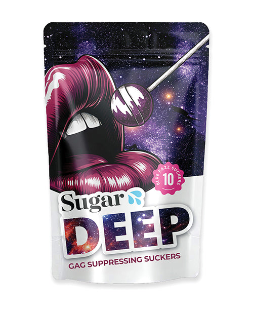 Sugar Splash Sugar Splash Deep Gag Suppressing Purple Razz Suckers - 10 pcs