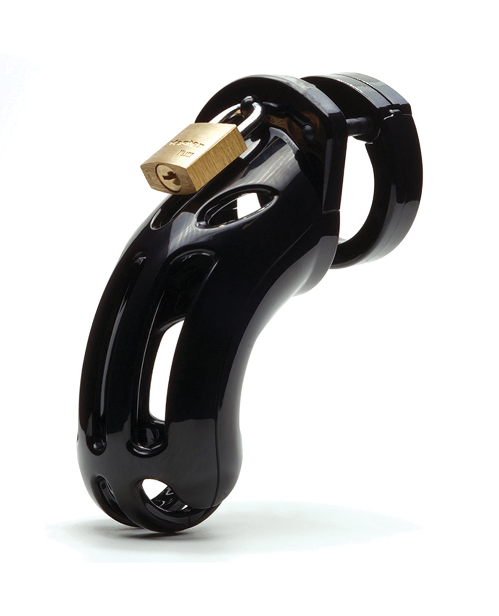 CB-6000 The Curve 3 3/4" Curved Cock Cage & Lock Set - Black