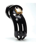 CB-6000 The Curve 3 3/4" Curved Cock Cage & Lock Set - Black - Image 5