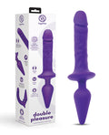 Together Together Double Pleasure 11" Double-Ended Dildo & Butt Plug - Purple