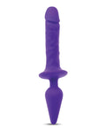 Together Together Double Pleasure 11" Double-Ended Dildo & Butt Plug - Purple - Image 2