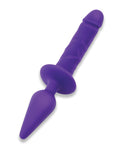 Together Together Double Pleasure 11" Double-Ended Dildo & Butt Plug - Purple - Image 3