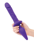 Together Together Double Pleasure 11" Double-Ended Dildo & Butt Plug - Purple - Image 4
