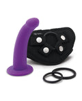 Not Regular Toys Together Tilt 6.5 Vibrating Silicone Dildo & Harness Set - Image 2