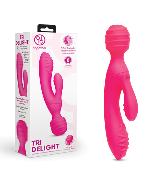Not Regular Toys Together Tri Delight Dual-Ended Triple Stim Wand & Rabbit Vibrator
