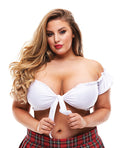 Teacher's Pet Teacher's Pet School Girl Tie Top White 1X