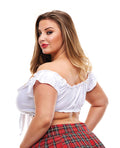 Teacher's Pet Teacher's Pet School Girl Tie Top White 1X - Image 2