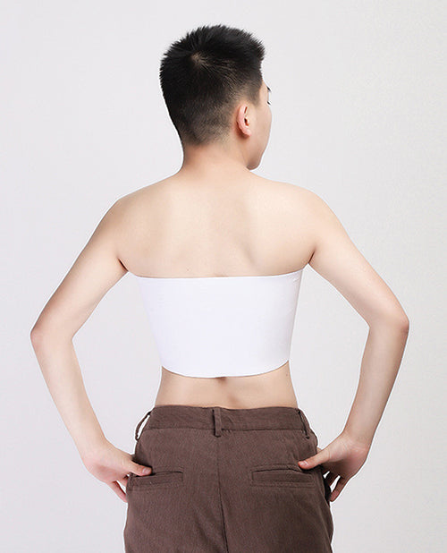 Gender Fluid Gender Fluid Strapless Chest Compression Binder - XXL White