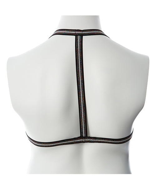 Gender Fluid Gender Fluid Silver Lining Harness - XL-XXXL Black/Silver