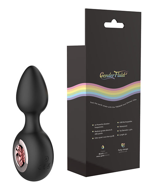 Gender Fluid Gender Fluid Tremor Ring Plug Anal Vibe - Black