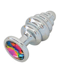 Gender Fluid Gender Fluid Excite! Ribbed Plug - Silver - Image 3