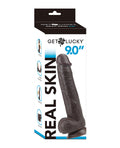 Get Lucky Get Lucky 9.0" Real Skin Series - Dark Brown