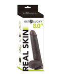 Get Lucky Get Lucky 8.0" Real Skin Series - Dark Brown