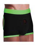 Get Lucky Get Lucky Strap On Boxers - XS-S Black/Green - Image 2