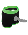 Get Lucky Get Lucky Strap On Boxers - XL-XXL Black/Green - Image 4