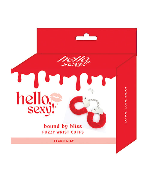 Hello Sexy! Hello Sexy! Bound By Bliss Fuzzy Wrist Cuffs - Tiger Lily