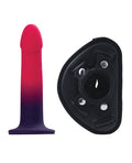VeDO VeDO Duo Silcone Dildo w/Harness - Pink/Purple - Image 4