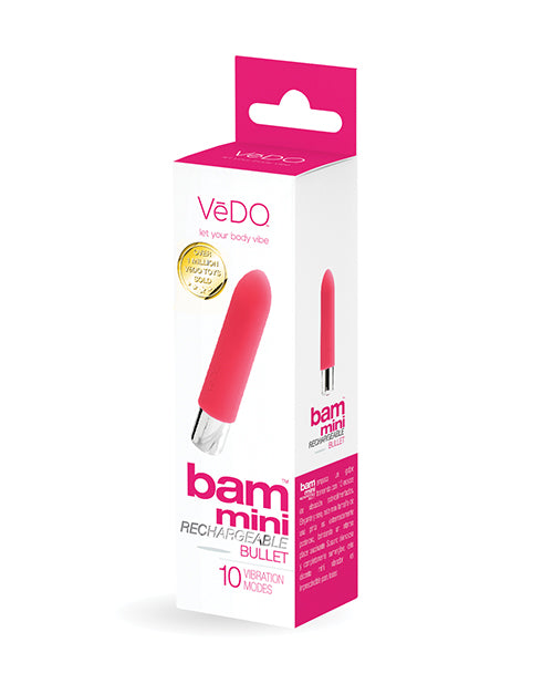 VeDO VeDO Bam Mini Rechargeable Bullet Vibe - Foxy Pink