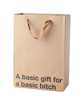 Wood Rocket A Basic Gift For a Basic Bitch Gift Bag - Pack of 3