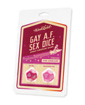 Wood Rocket Wood Rocket Gay AF Lesbian Couples Sex Dice Game - Fuchsia - Image 2