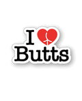 Wood Rocket Wood Rocket I Love Butts Enamel Pin - Image 2
