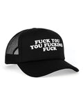 Wood Rocket Wood Rocket Fuck You You Fucking Fuck Trucker Hat - Black - Image 3