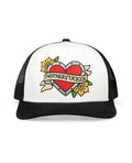 Wood Rocket Wood Rocket Tattoo Heart Mother Fucker Trucker Hat - Black/White - Image 2