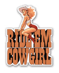 Wood Rocket Ride Em Cowgirl Sticker - Image 2
