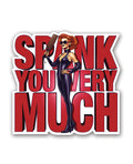 Wood Rocket Spank You Very Much Sticker - Image 2