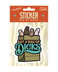 Wood Rocket Eat A Bag Of Dicks Sticker