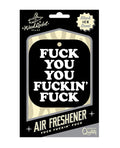 Wood Rocket Wood Rocket Fuck You You Fucking Fuck Air Freshener - Black Ice
