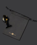 Secret Kisses Secret Kisses 3.5" Handblown Glass Plug - Black/Gold - Image 4